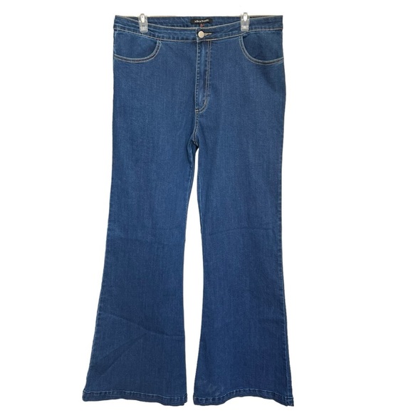 Jealous Tomato Keep You Waiting Flare Jeans Medium Wash‎ Pockets Blue Size 2X - Picture 1 of 8